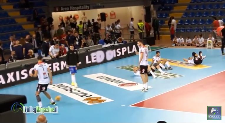 Del Monte SuperCoppa riscaldamento Lube Civitanova