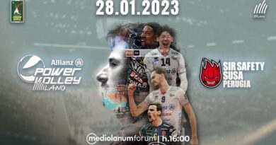 Pallavolo SuperLega – Milano ripropone un big-match al Mediolanum Forum: il 28 gennaio la sfida con Perugia ad Assago