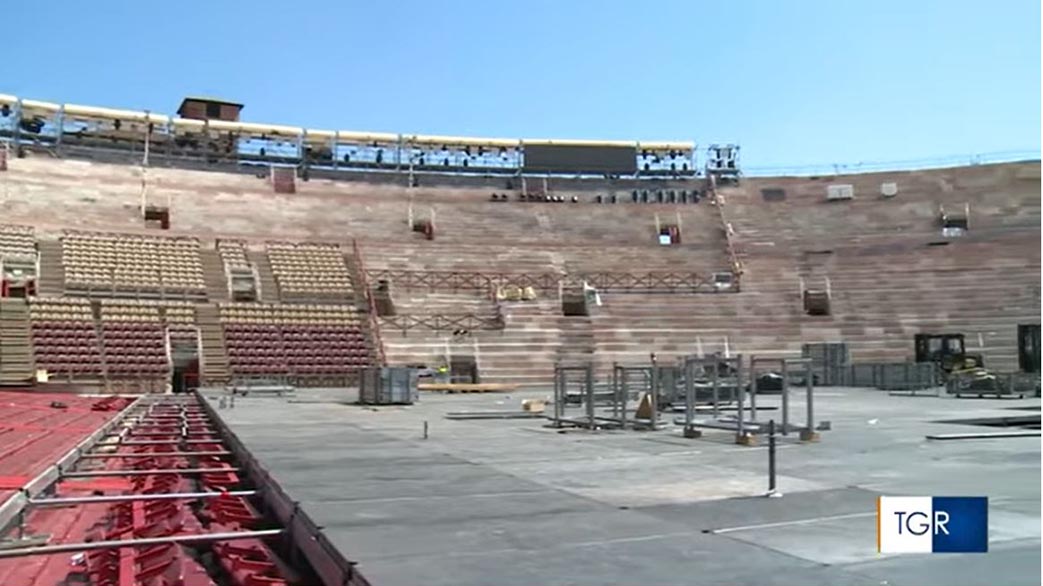 Pallavolo EuroVolley2023 L’Arena di Verona si prepara per la partita