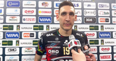 Pallavolo SuperLega – Russo: “Bravi soprattutto nel quarto a tornare in campo dopo un set finito ai vantaggi e a rimanere sul pezzo”