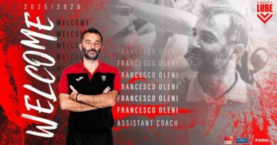 Pallavolo SuperLega – Francesco Olieni è il nuovo vice di Giampaolo Medei alla Cucine Lube Civitanova