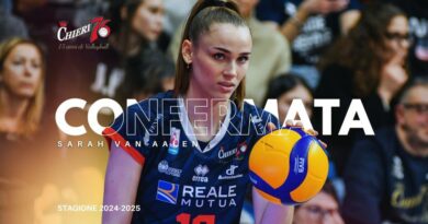 Pallavolo A1 femminile – Sarah Van Aalen ancora con la Reale Mutua Chieri: un’altra stagione per crescere e sognare