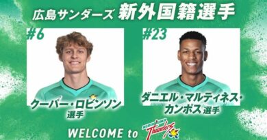 Pallavolo Giappone – Hiroshima Thunders: Cooper Robinson e Daniel Martinez Campos gli stranieri per la SV.League 2025-26