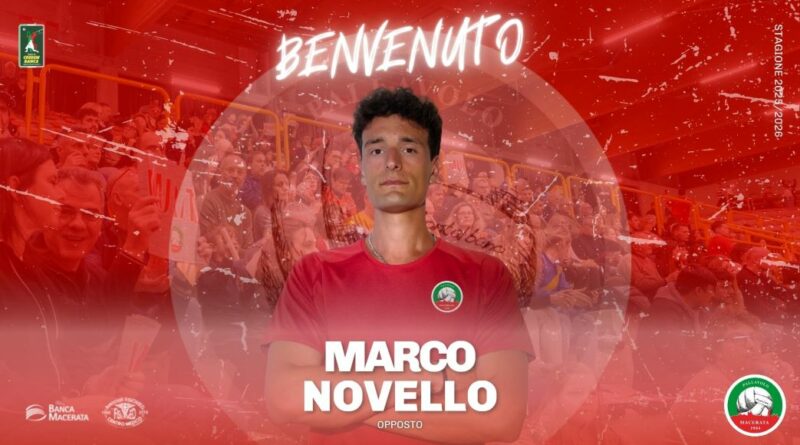 Pallavolo Mercato – Marco Novello, bomber veneto per la Banca Macerata Fisiomed