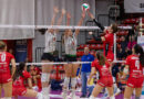 Pallavolo A2F – Sara Bellia, Giorgio Bolzoni, Veronica Taborelli e Helena Sassolini dopo Futura Giovani-Offanengo 2-3