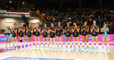 Pallavolo A1F – Alessia Mazzon, Valerio Lionetti ed Emma Clothier dopo il match con l’Imoco Conegliano