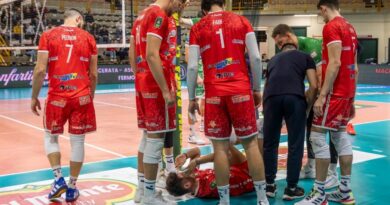 Pallavolo A2M – Macerata: escluse fratture per Marco Novello dopo gli esami clinici