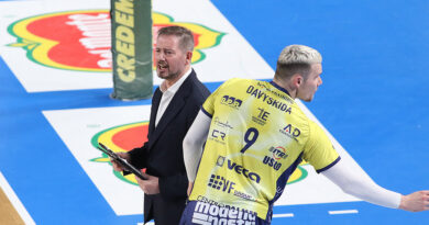 Pallavolo SL – Giuliani: “Due set giocati alla grandissima, poi Civitanova è cresciuta, ma grande reazione dei ragazzi nel quinto”