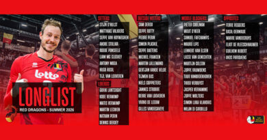 Pallavolo Belgio – I giocatori scelti da Emanuele Zanini nella stagione del ritorno, dopo 8 anni, dei Red Dragons in VNL