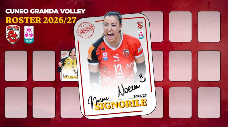 Pallavolo A1F – Per Noemi Signorile la prossima sarà la settima stagione consecutiva a Cuneo