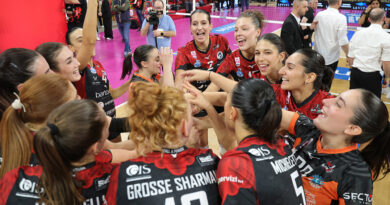 Pallavolo A2F – Perugia, il Presidente Bartoccini, Micoli, Michieletto, Nicolini e Raffaello Agea commentano la vittoria su Altamura